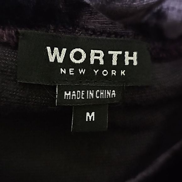 WORTH Amethyst Ombre Velour Off-Shoulder Dress - Size Medium - Picture 9 of 9